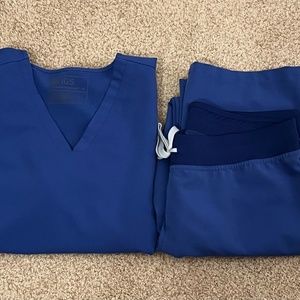 Figs scrubs set Denim Blue, Medium